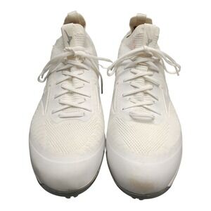 Mizuno Dominant Knit Metal Softball Cleats Womens US 9 White Lace Up 320655.0000